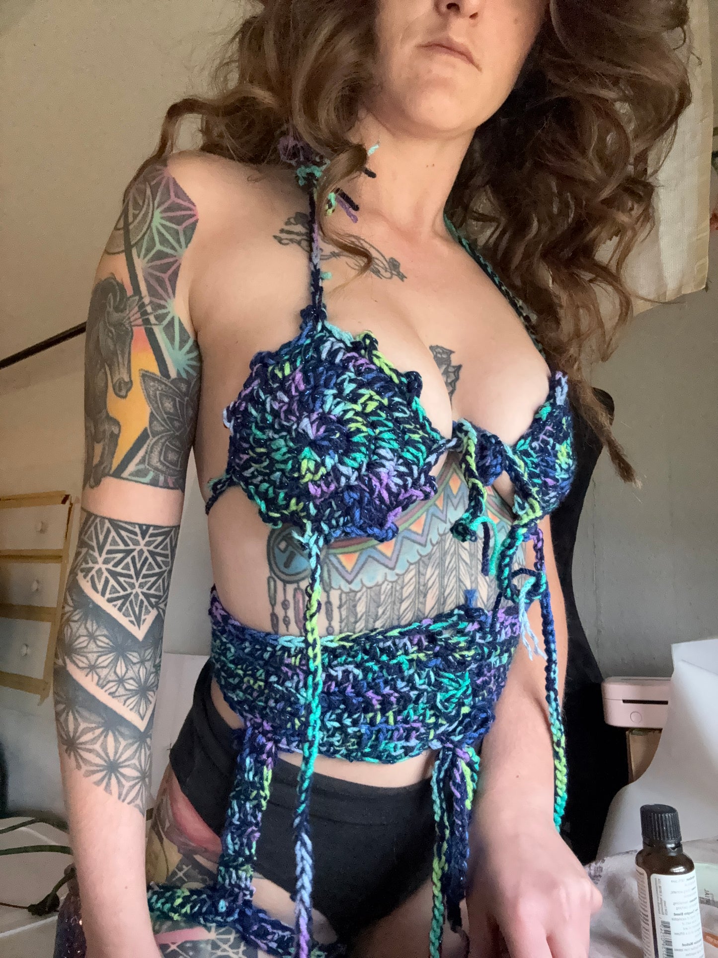 Hello Simple Corset & Garter - DIY Crochet Festival/Lingerie Corset & Garter PDF Pattern Set