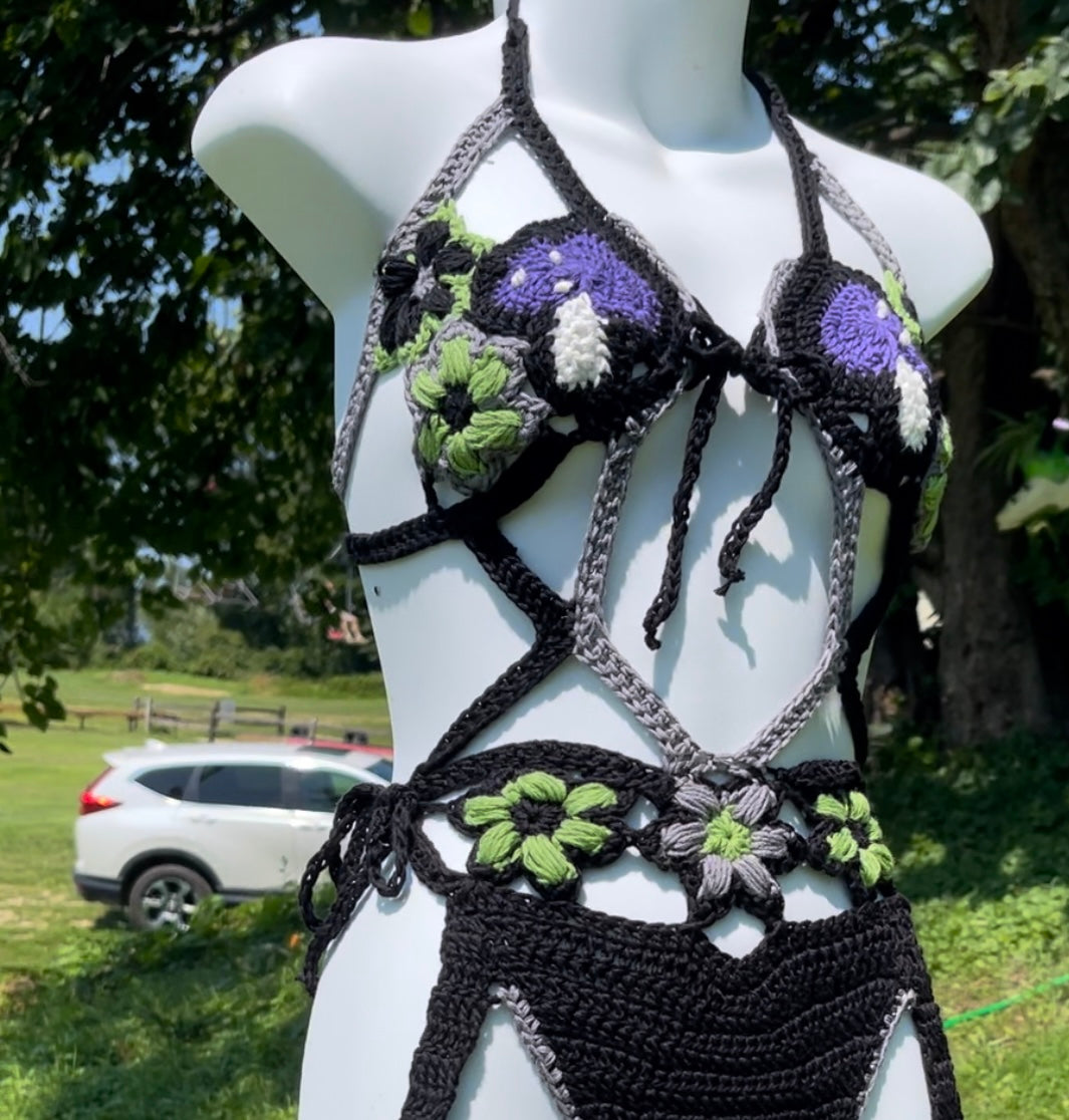 Building Blocks Series - Subscription - DIY Crochet Puff Flower and Mushroom Outfit Tutorial Series