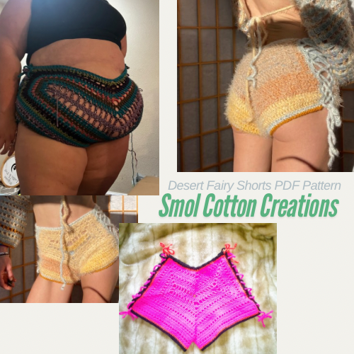 Desert Fairy Shorts - DIY Crochet Festival Shorts PDF Pattern