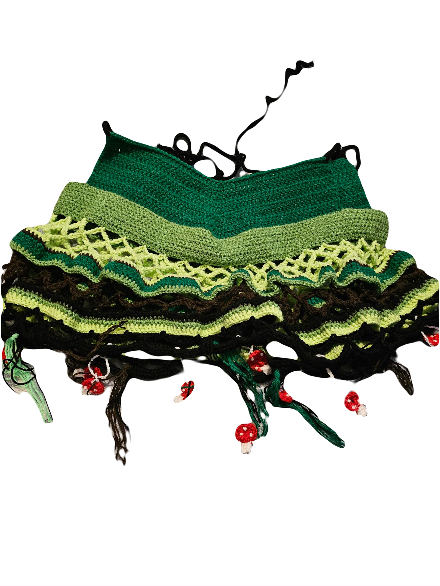 Christa’s Flower Fishnet Tiered Skirt - DIY Crochet Festival Fairycore Skirt PDF Pattern