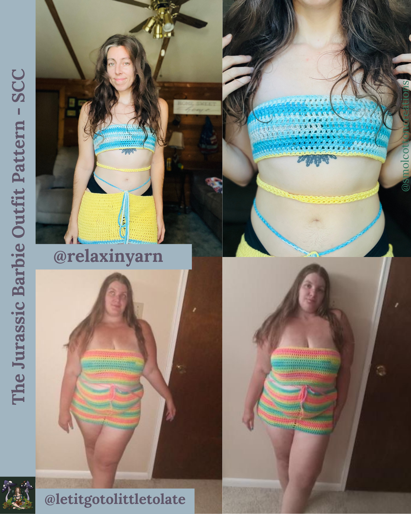 The Jurassic Barbie Skirt - DIY Crochet Festival Bottoms PDF Pattern