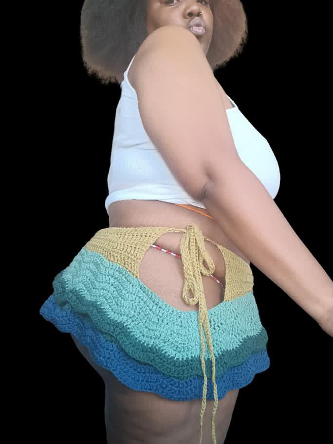 Wavy Baby Tiered Skirt (with fishnet options) - DIY Crochet Festival Skirt PDF Pattern