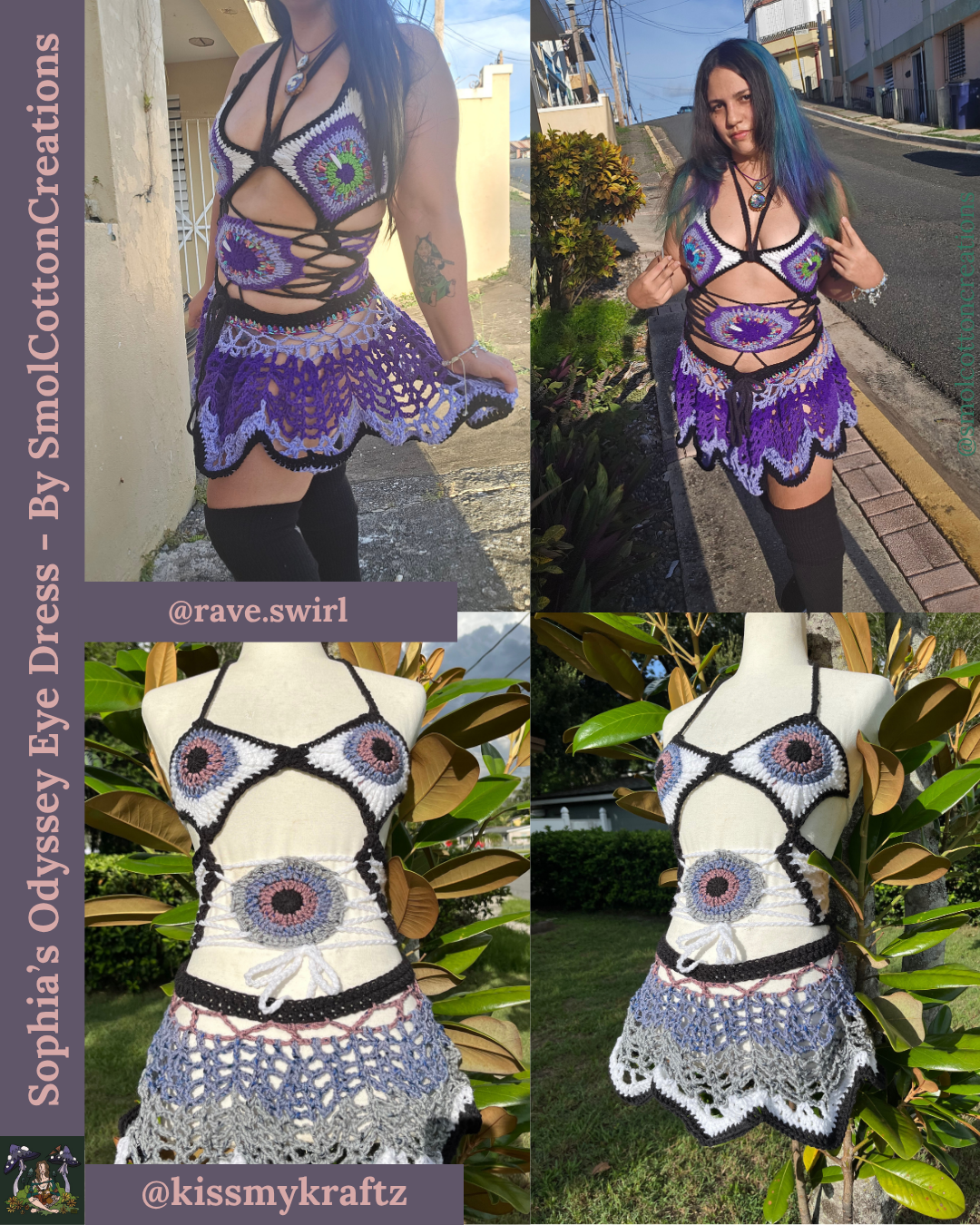 Sophia’s Odyssey Eye Dress - DIY Crochet Festival Dress PDF Pattern