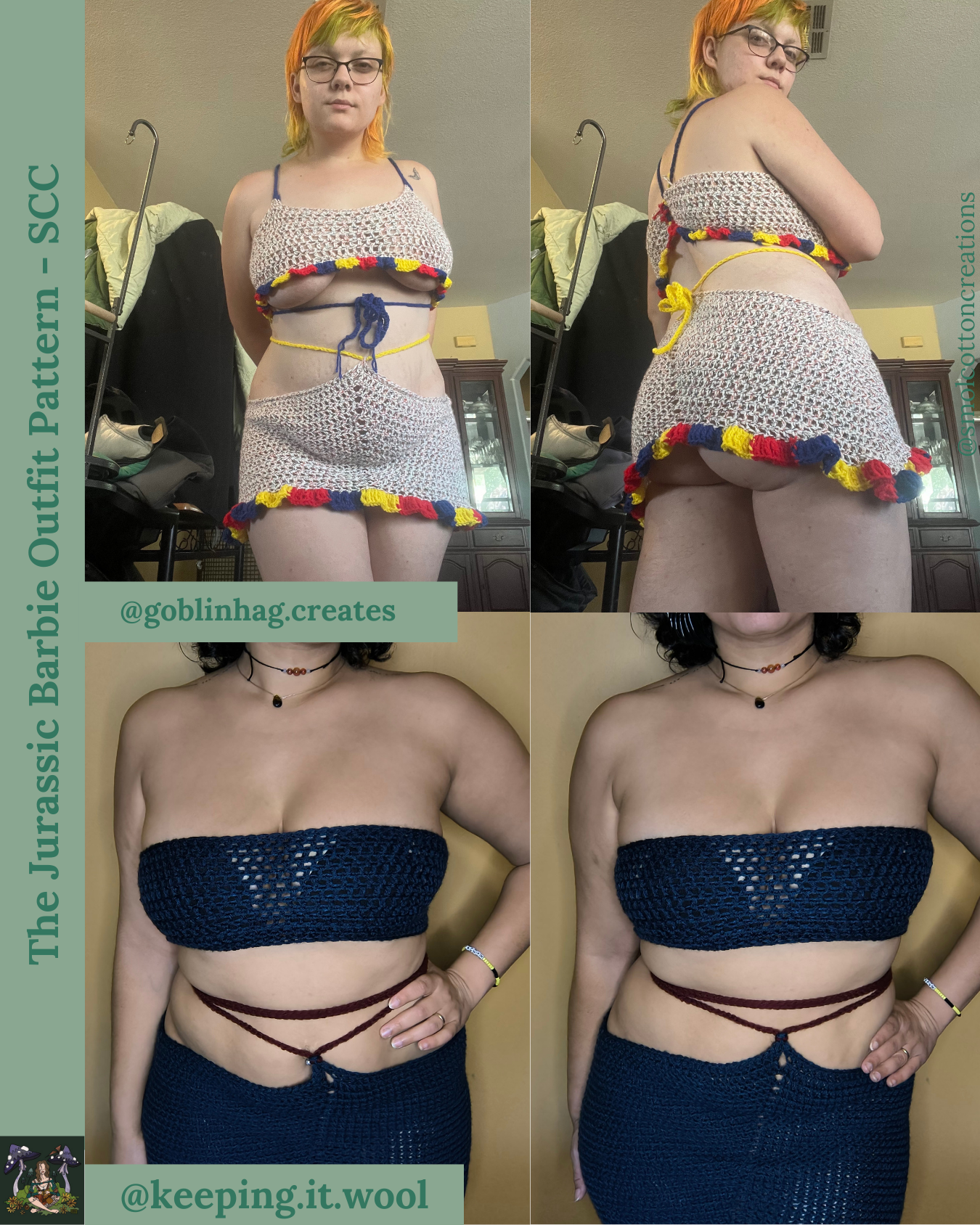 The Jurassic Barbie Skirt - DIY Crochet Festival Bottoms PDF Pattern