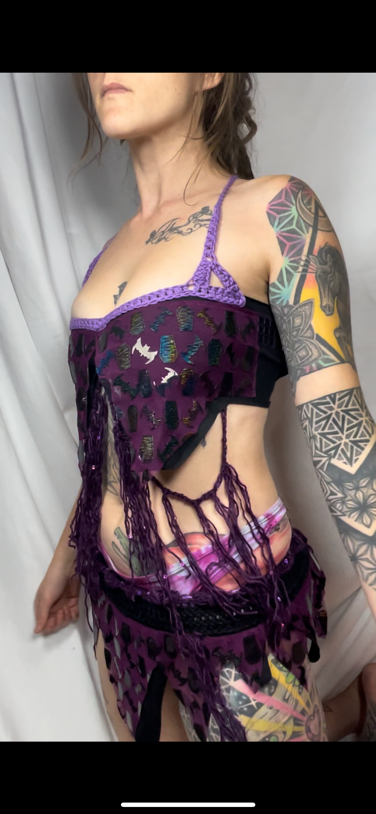 Grunge Fairy Outfit - Organic Crochet Ravewear Alternative Festival Set