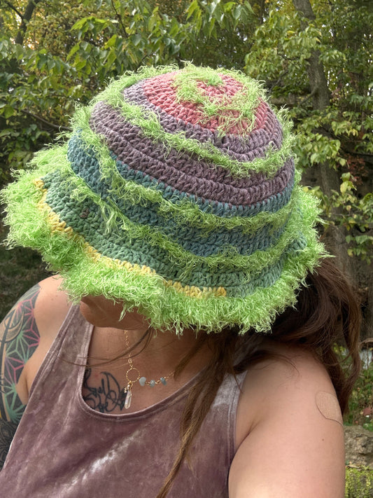 Glowing Spiral Bucket Hat