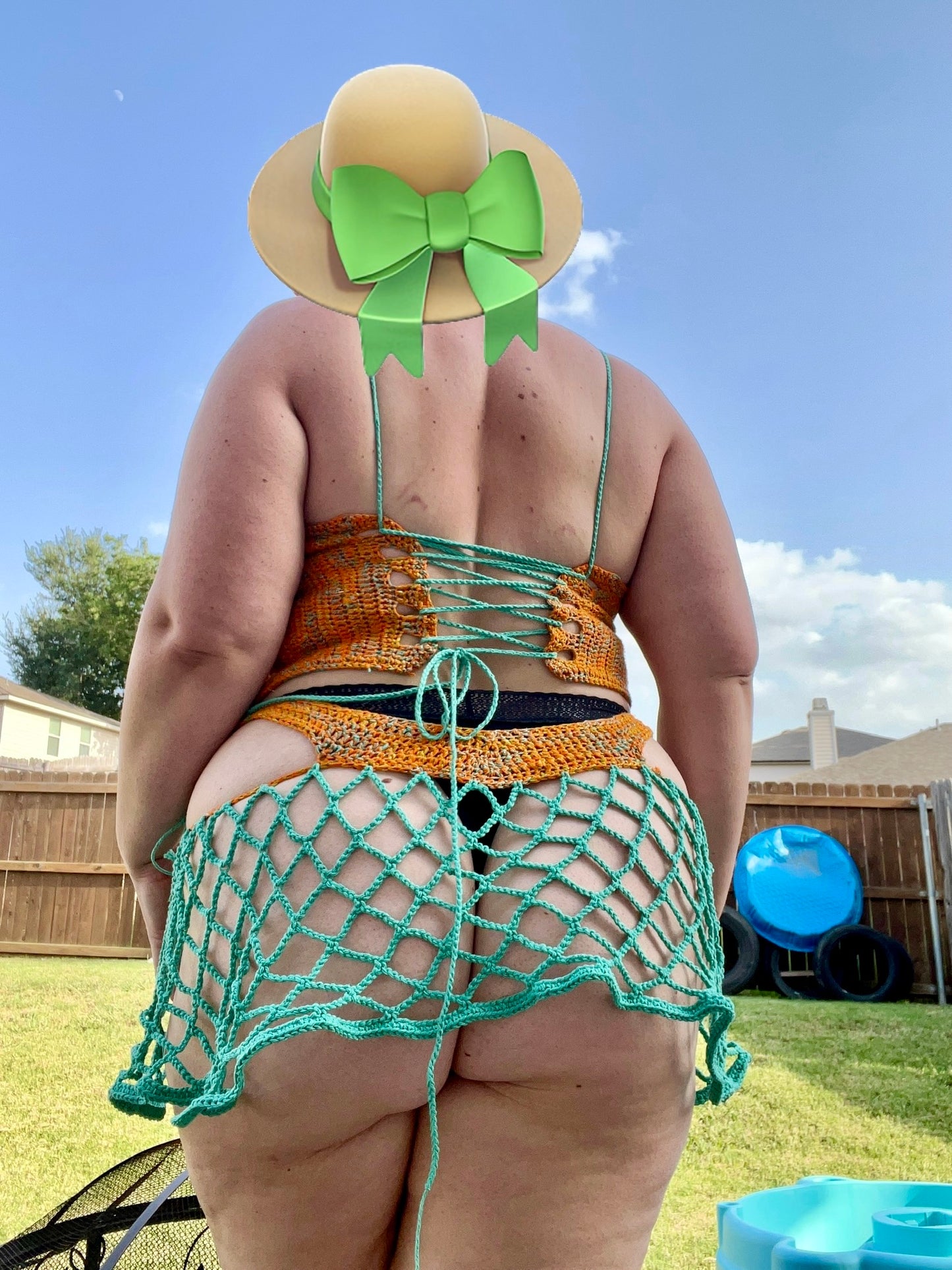 Dina’s Bralette and Fishnet Skirt - DIY Crochet Festival Outfit PDF Pattern Set