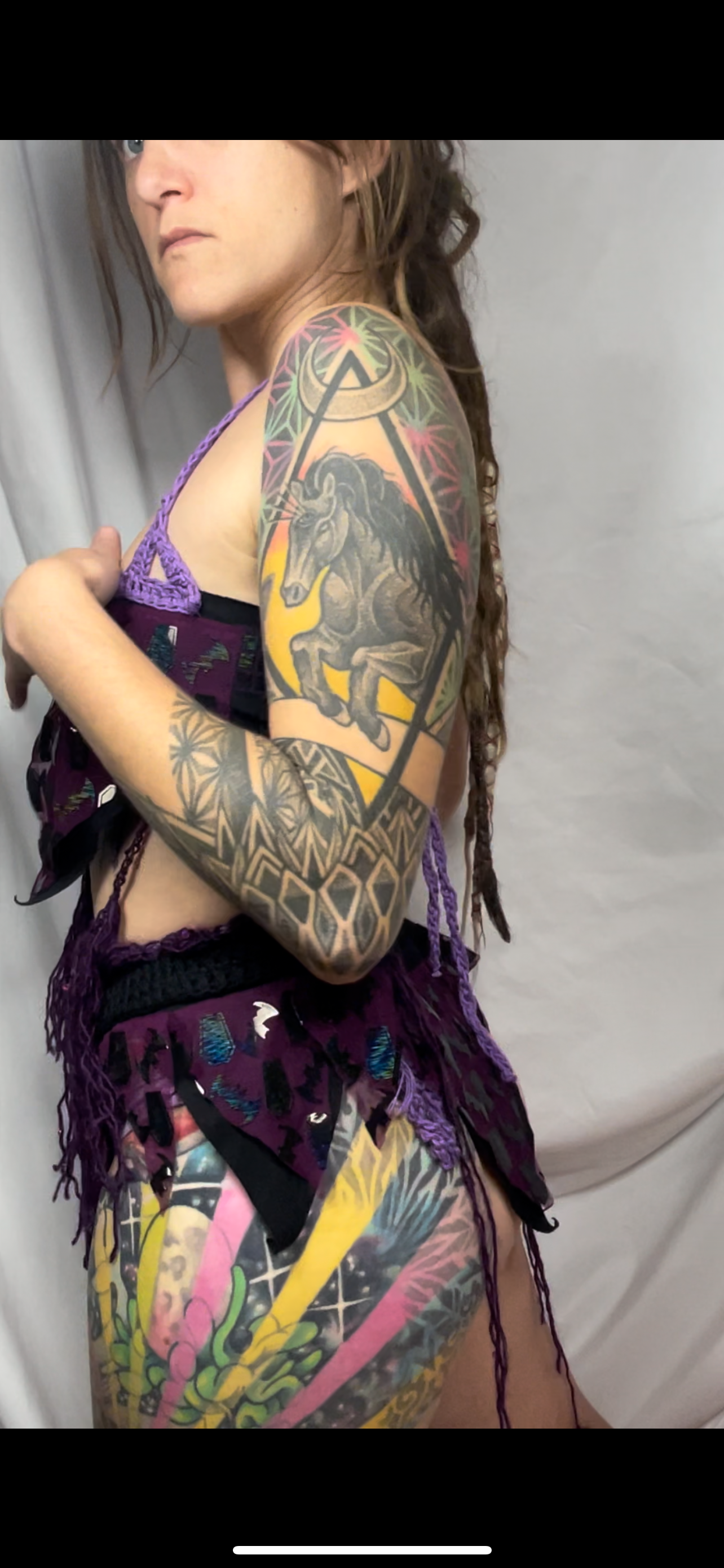 Grunge Fairy Outfit - Organic Crochet Ravewear Alternative Festival Set
