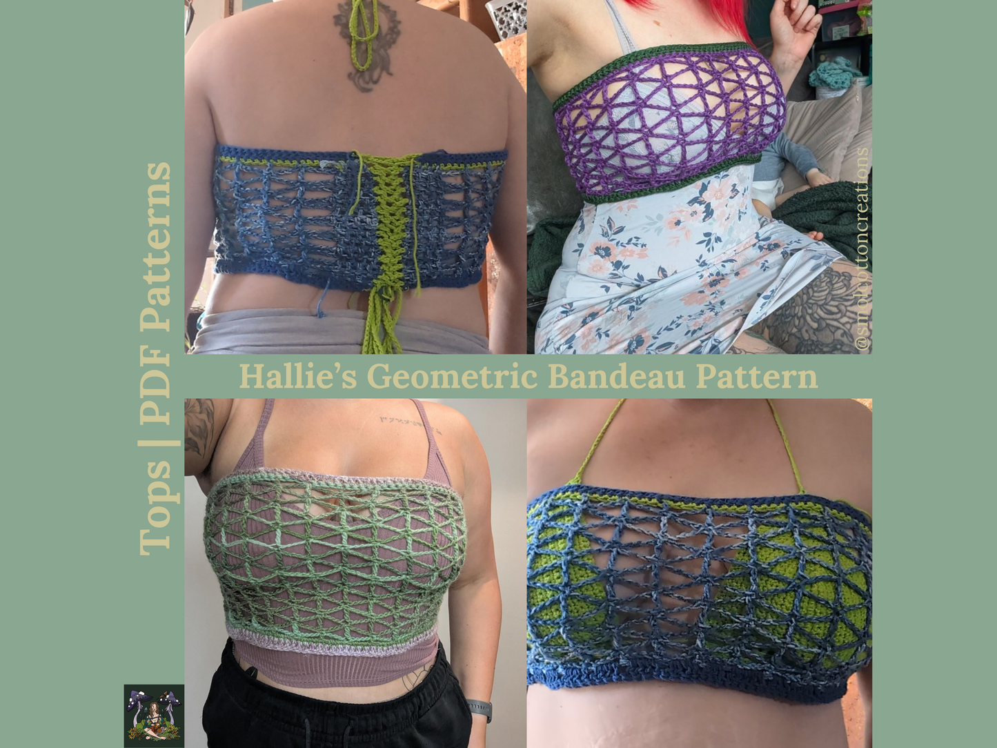 Hallie’s Geometric Bandeau - DIY Crochet Festival Top PDF Pattern