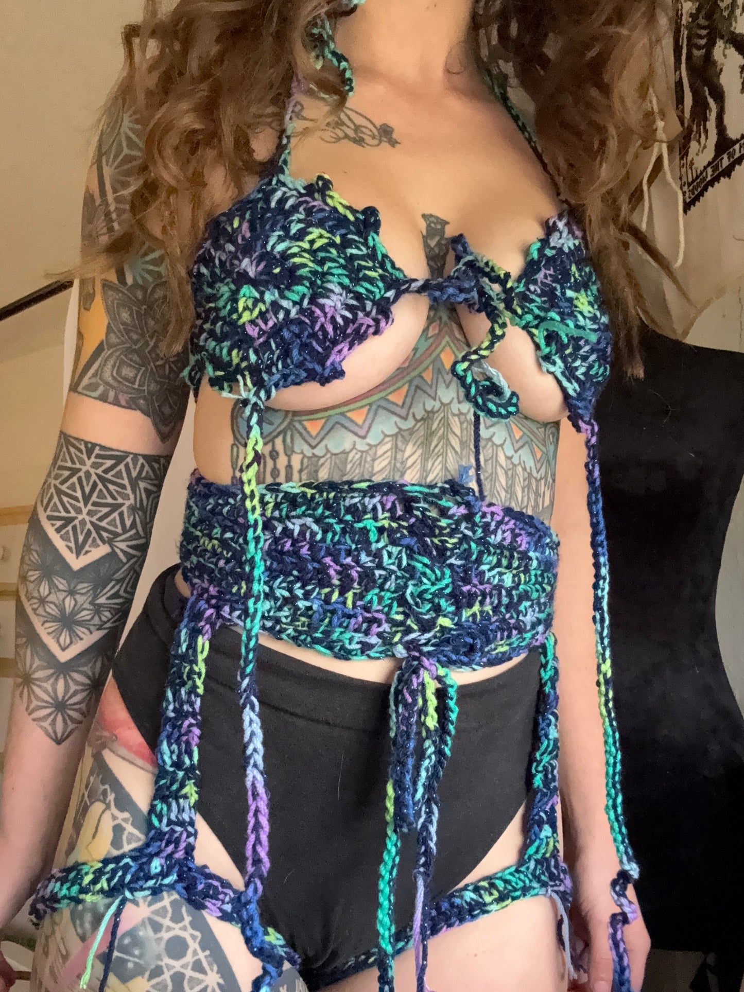 Hello Simple Corset & Garter - DIY Crochet Festival/Lingerie Corset & Garter PDF Pattern Set