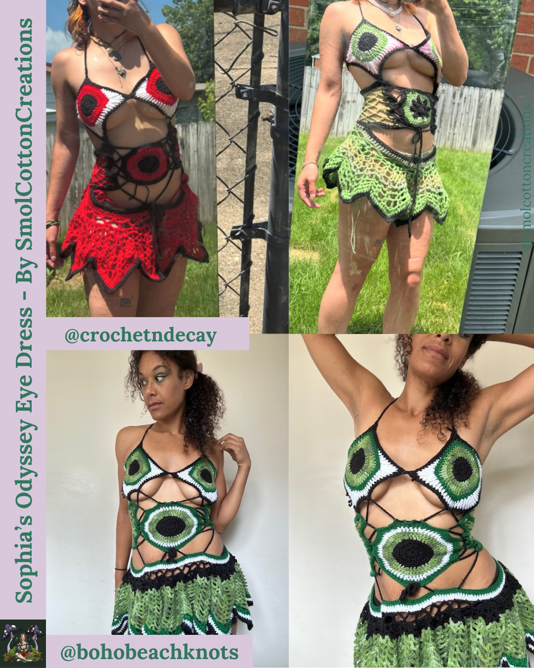 Sophia’s Odyssey Eye Dress - DIY Crochet Festival Dress PDF Pattern