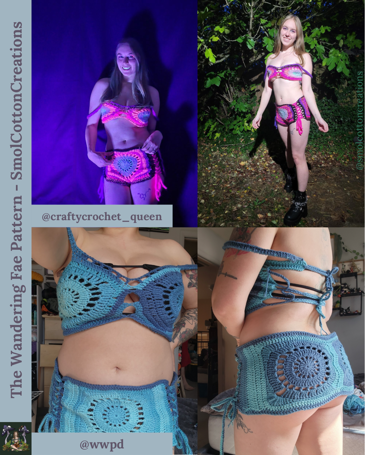 The Wandering Fae Shorts/Skirt - DIY Crochet Festival Bottoms PDF Pattern