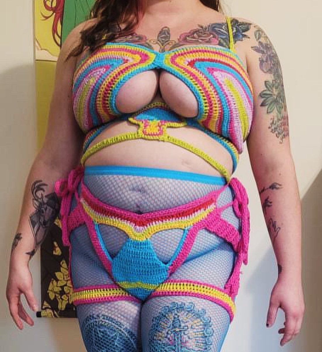 The Peekabooty Forest Fairy Chaps Outfit - DIY Crochet Festival Outfit PDF Pattern Set