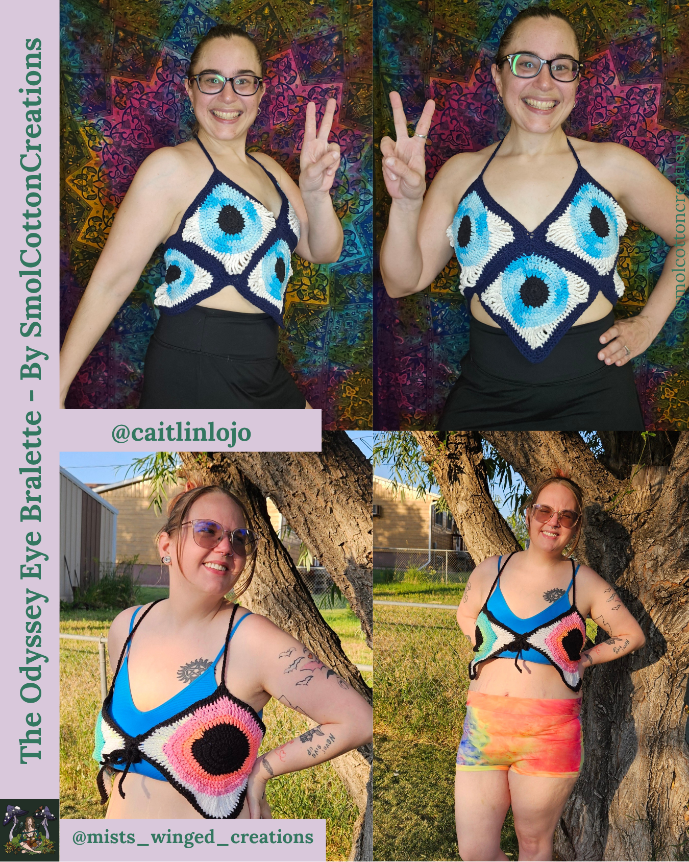 The Odyssey Eye Bralette - DIY Crochet Festival Top PDF and Video Pattern