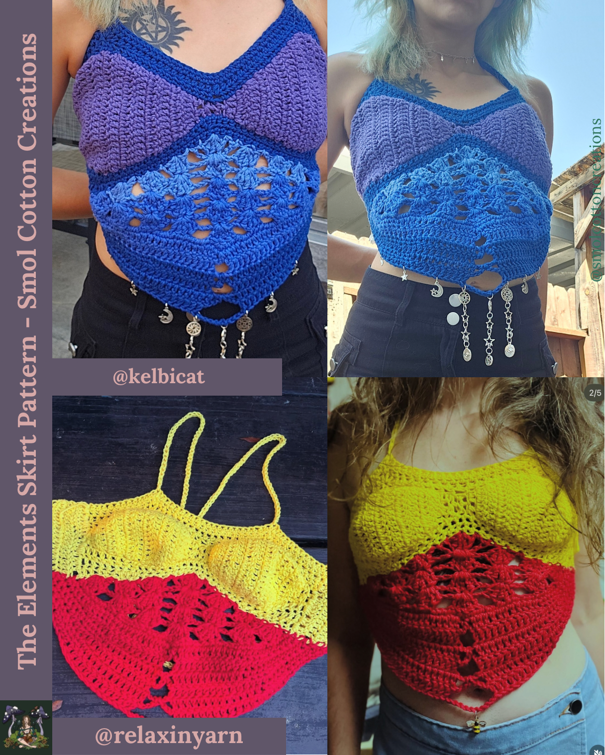 The Elements Top - DIY Crochet Festival Top PDF Pattern