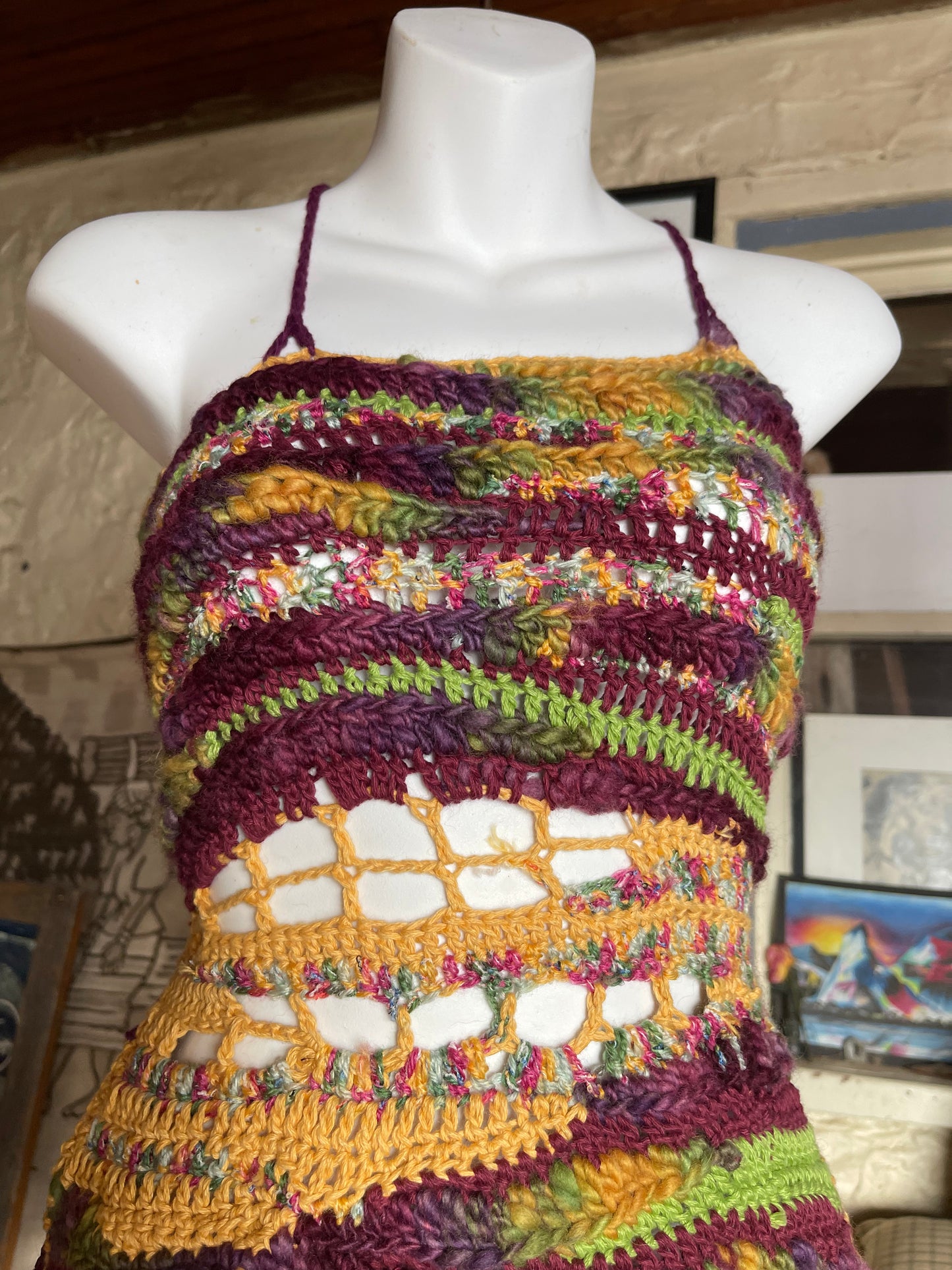 Plum and Sunflower Dress/Shirt (Sm)
