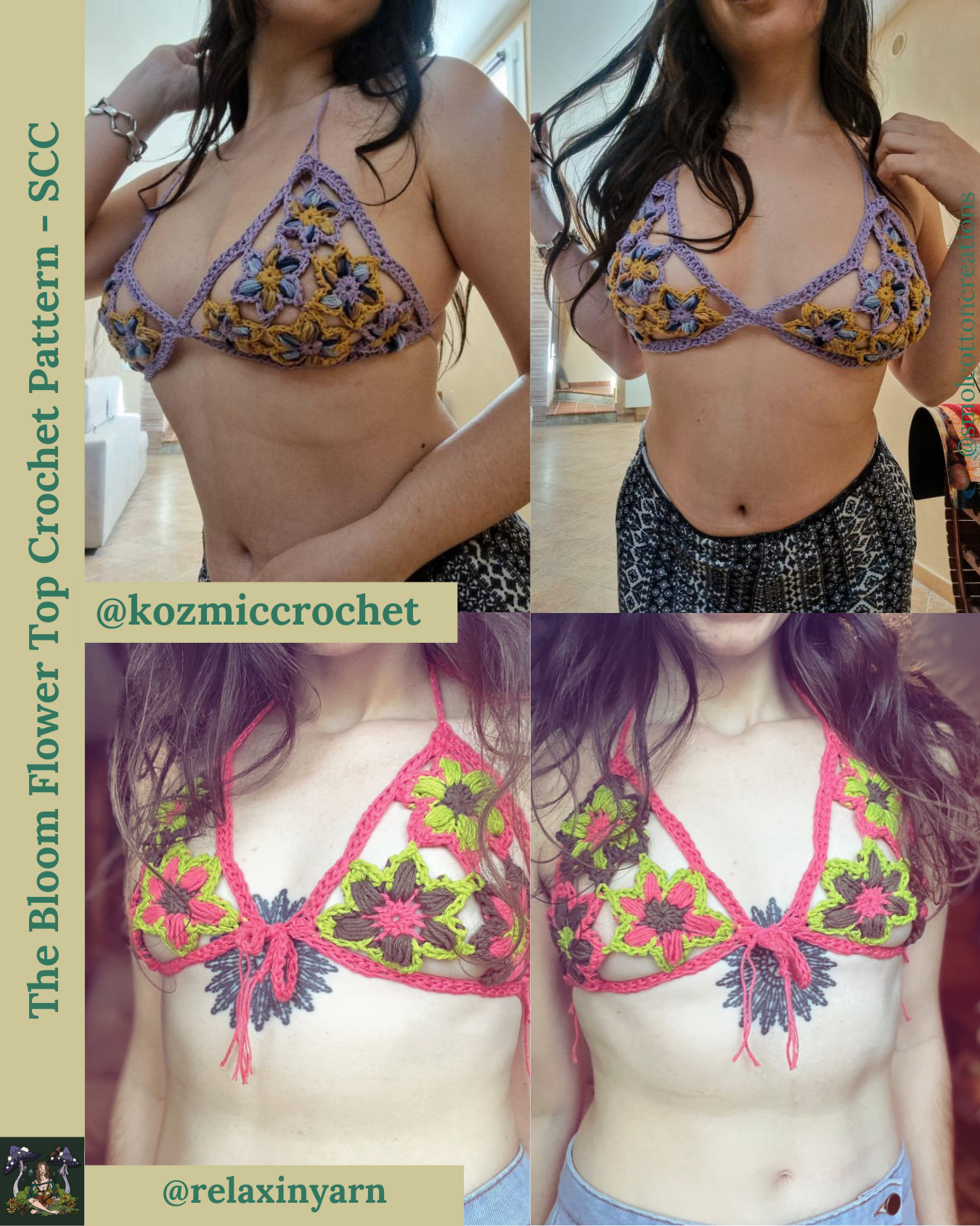 The Bloom Flower Top - DIY Crochet Festival Top PDF Pattern