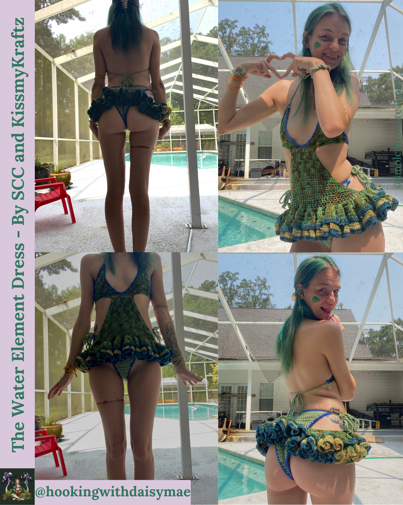 SMOLXKISSMYKRAFTZ Water Element Dress - DIY Crochet Festival Dress PDF Pattern