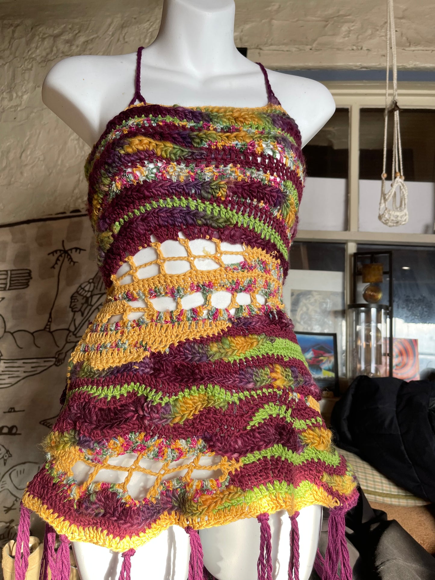 Plum and Sunflower Dress/Shirt (Sm)