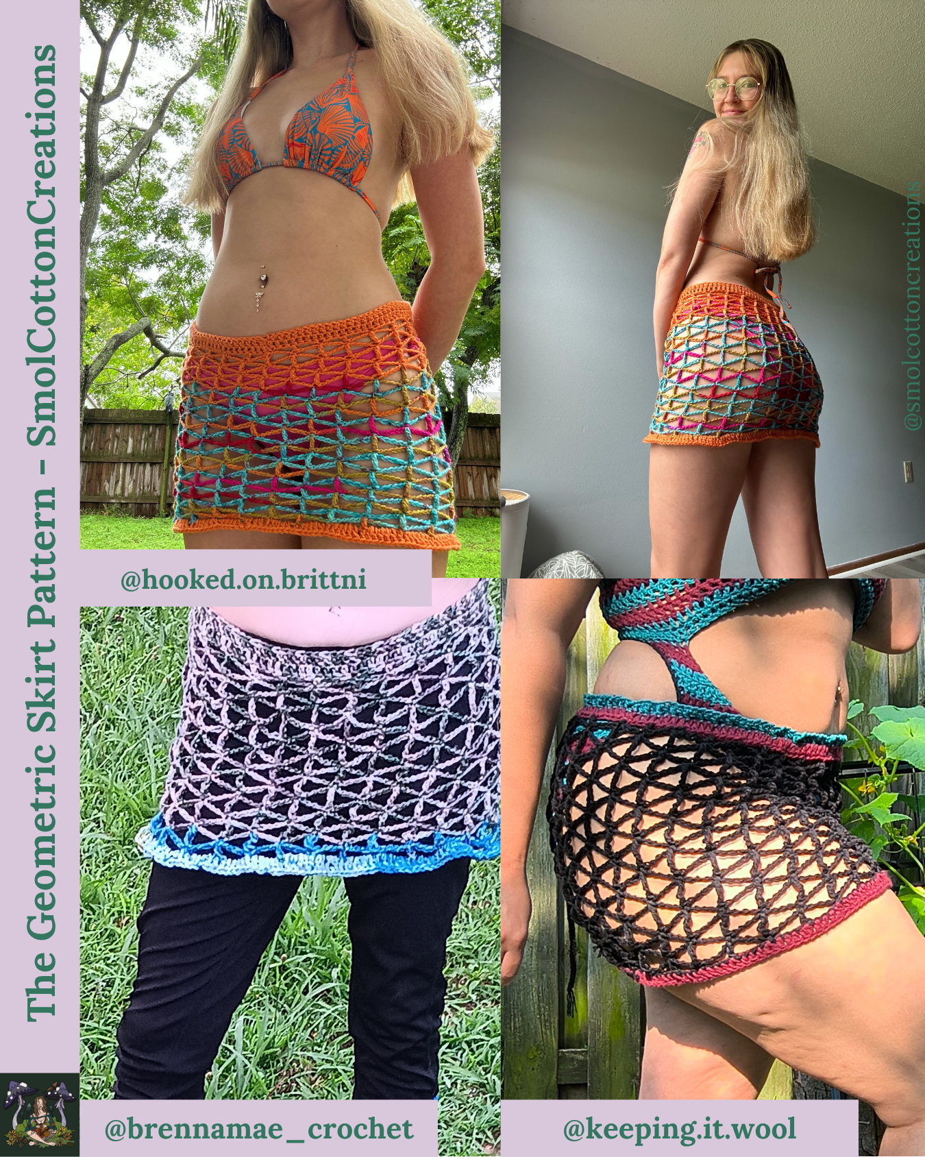 The Geometric Skirt - DIY Crochet Festival Bottoms PDF Pattern