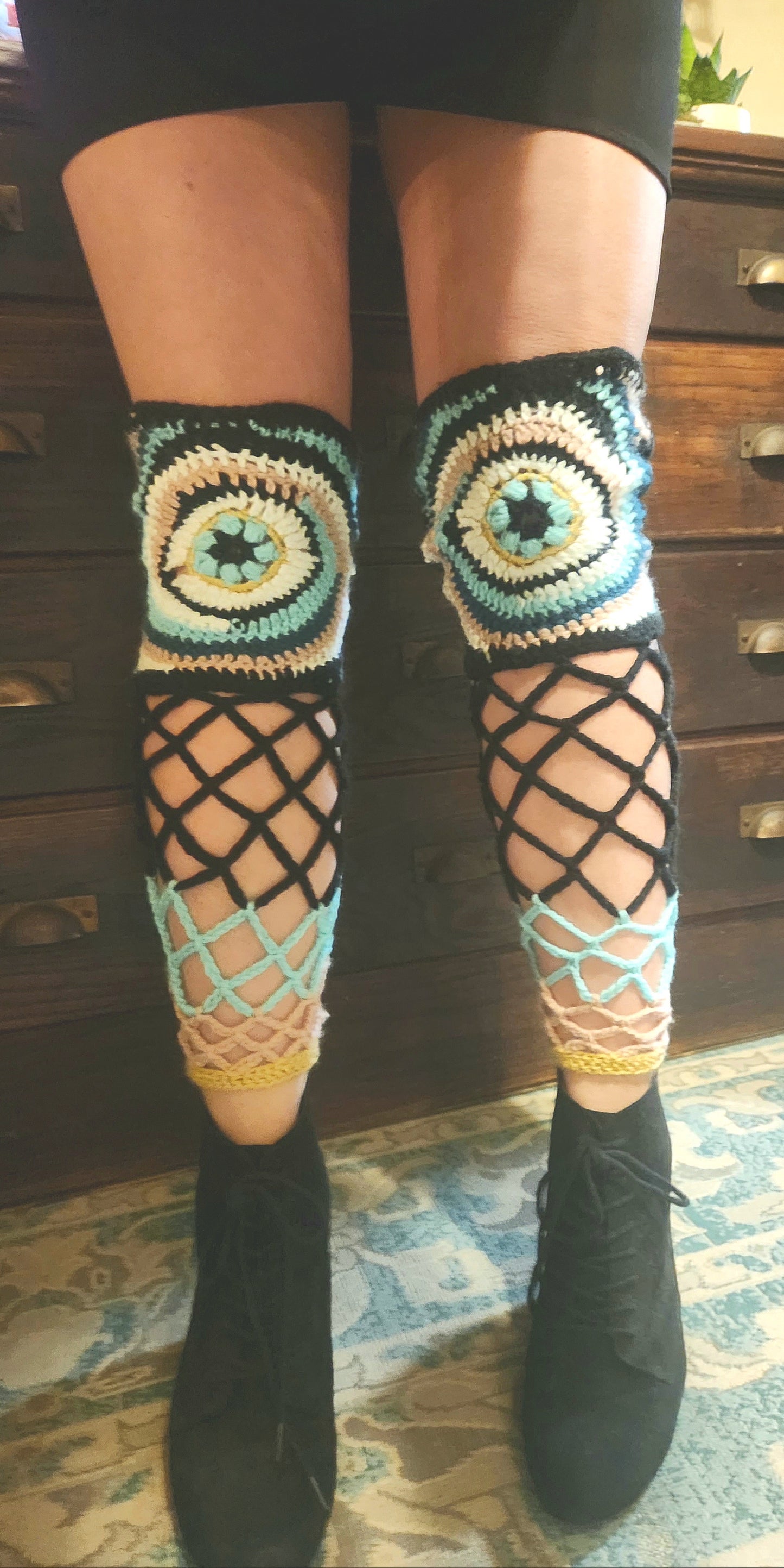 Third Eye Leg Warmers - DIY Crochet Leg Warmers PDF Pattern