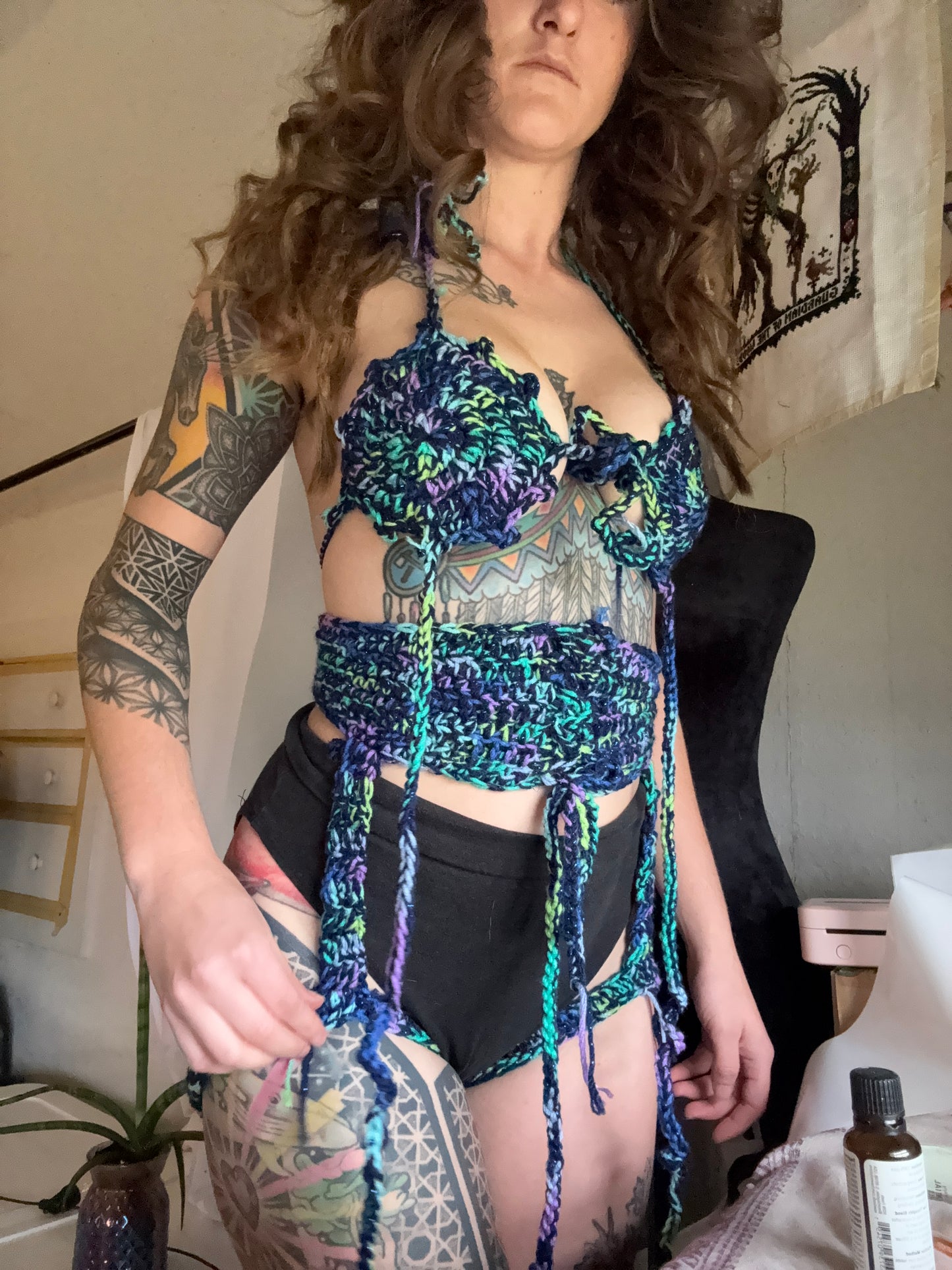 Hello Simple Corset & Garter - DIY Crochet Festival/Lingerie Corset & Garter PDF Pattern Set
