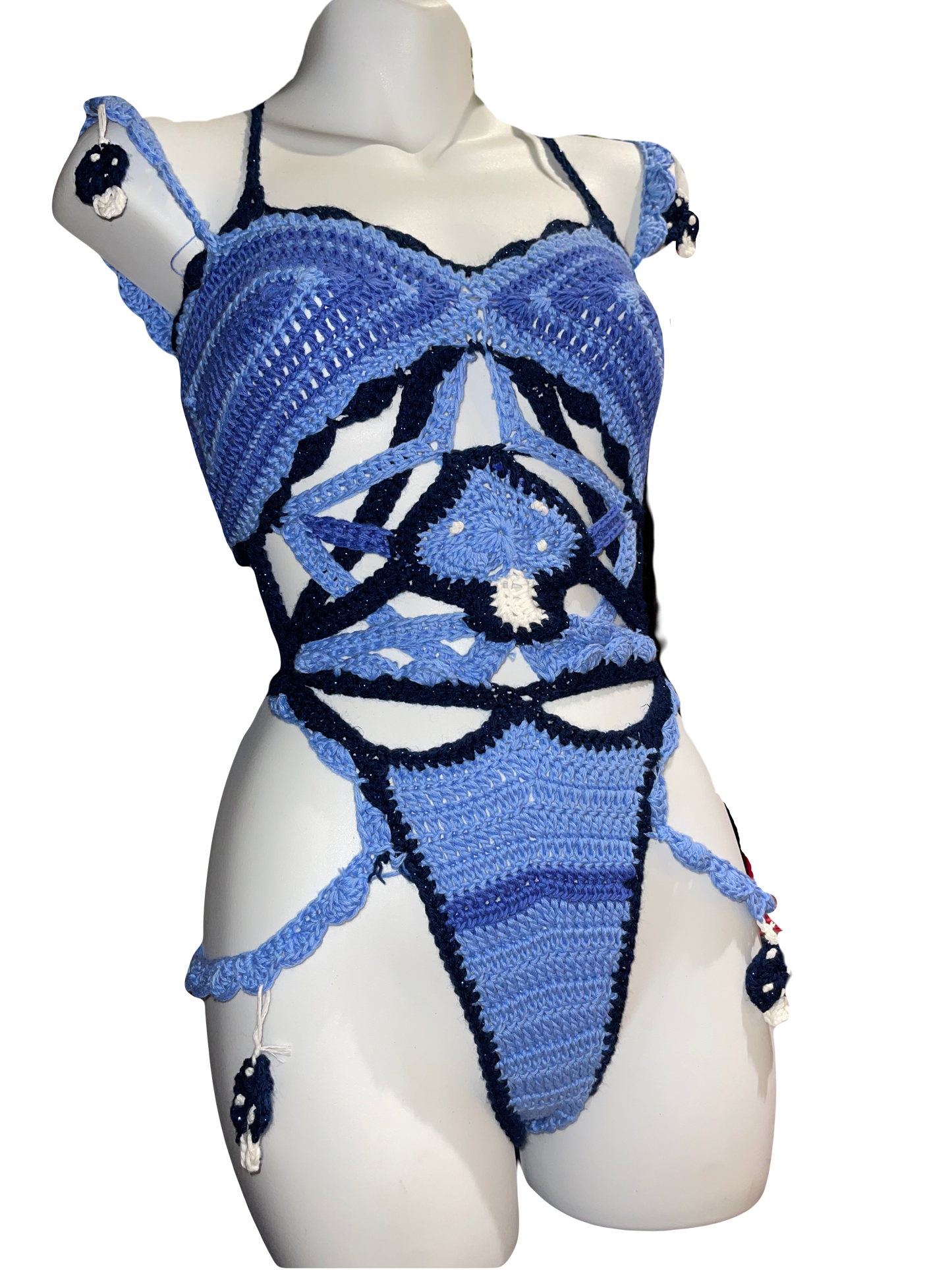 Sarah’s Blue Sparkling Bodysuit