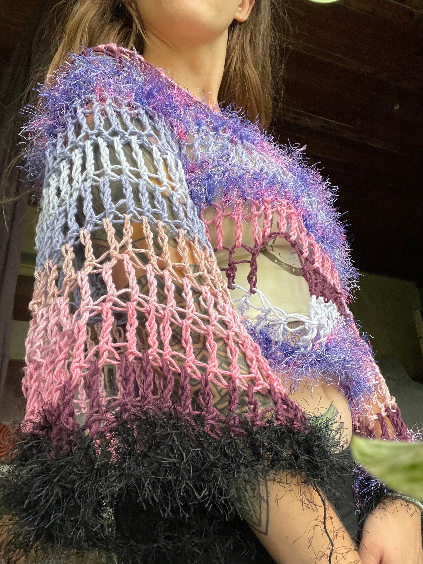 Xs-m Pastel Goth Cropped Sweater
