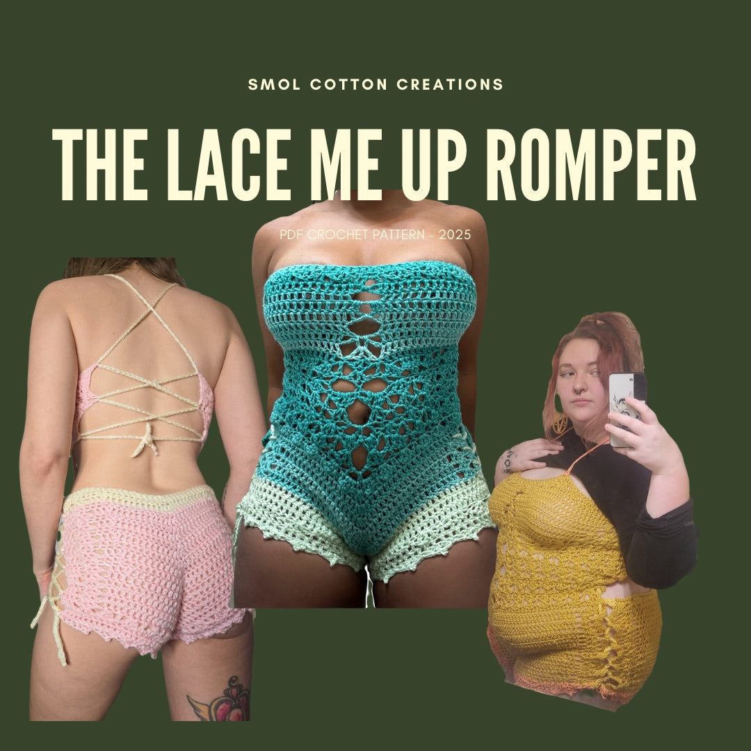 The Lace Me Up Romper - DIY Crochet Festival Romper/Playsuit PDF Pattern