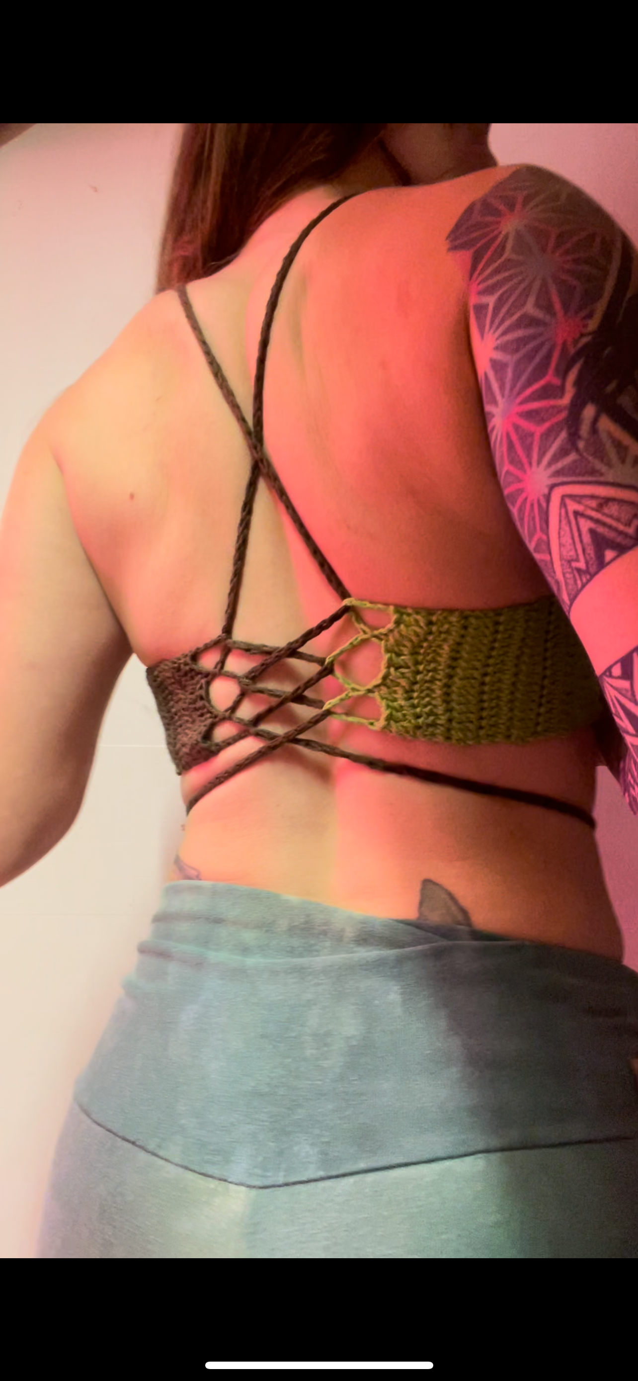Mushroom Triangle Bralette - Medium (34-38 C/D cups)