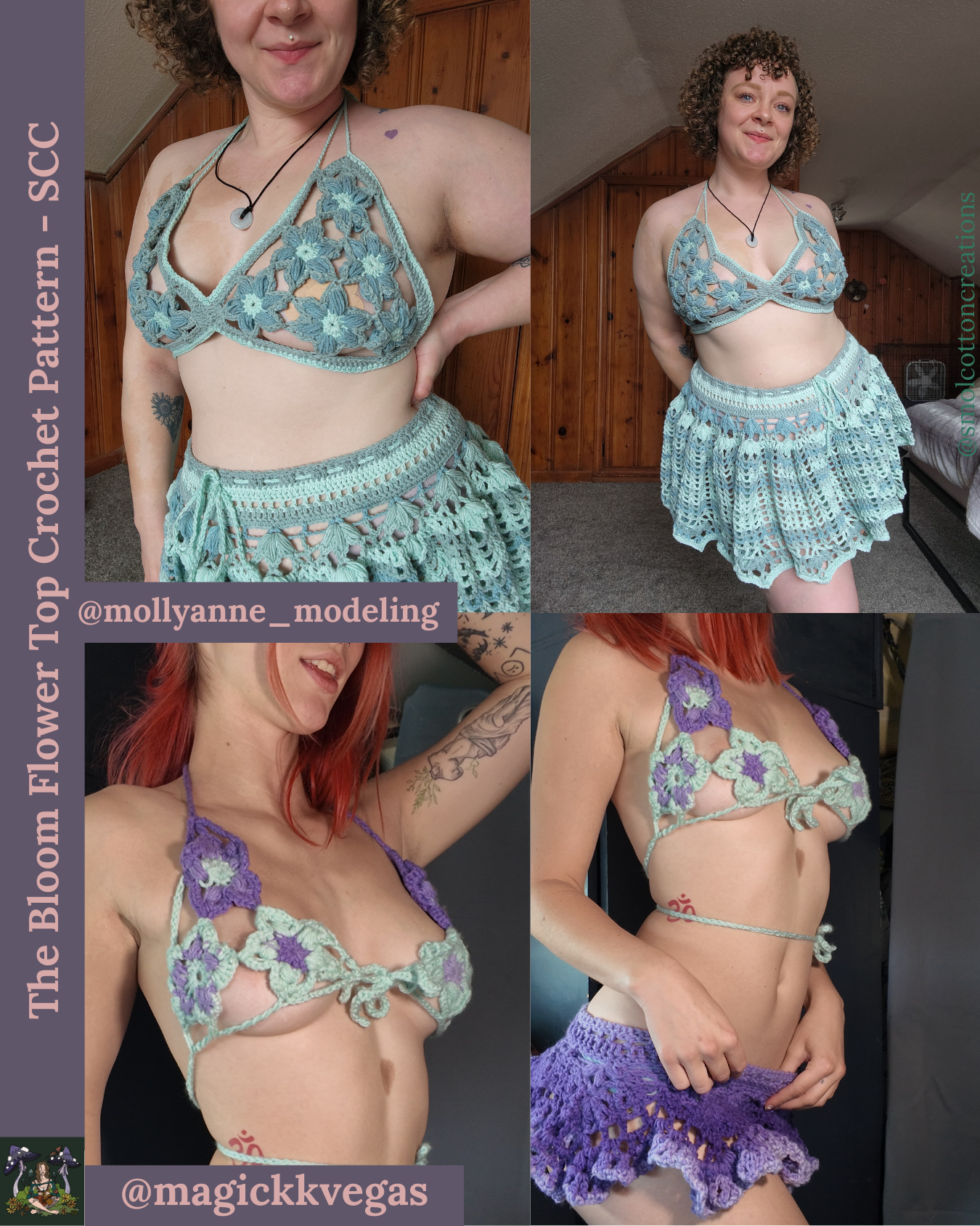The Bloom Flower Top - DIY Crochet Festival Top PDF Pattern