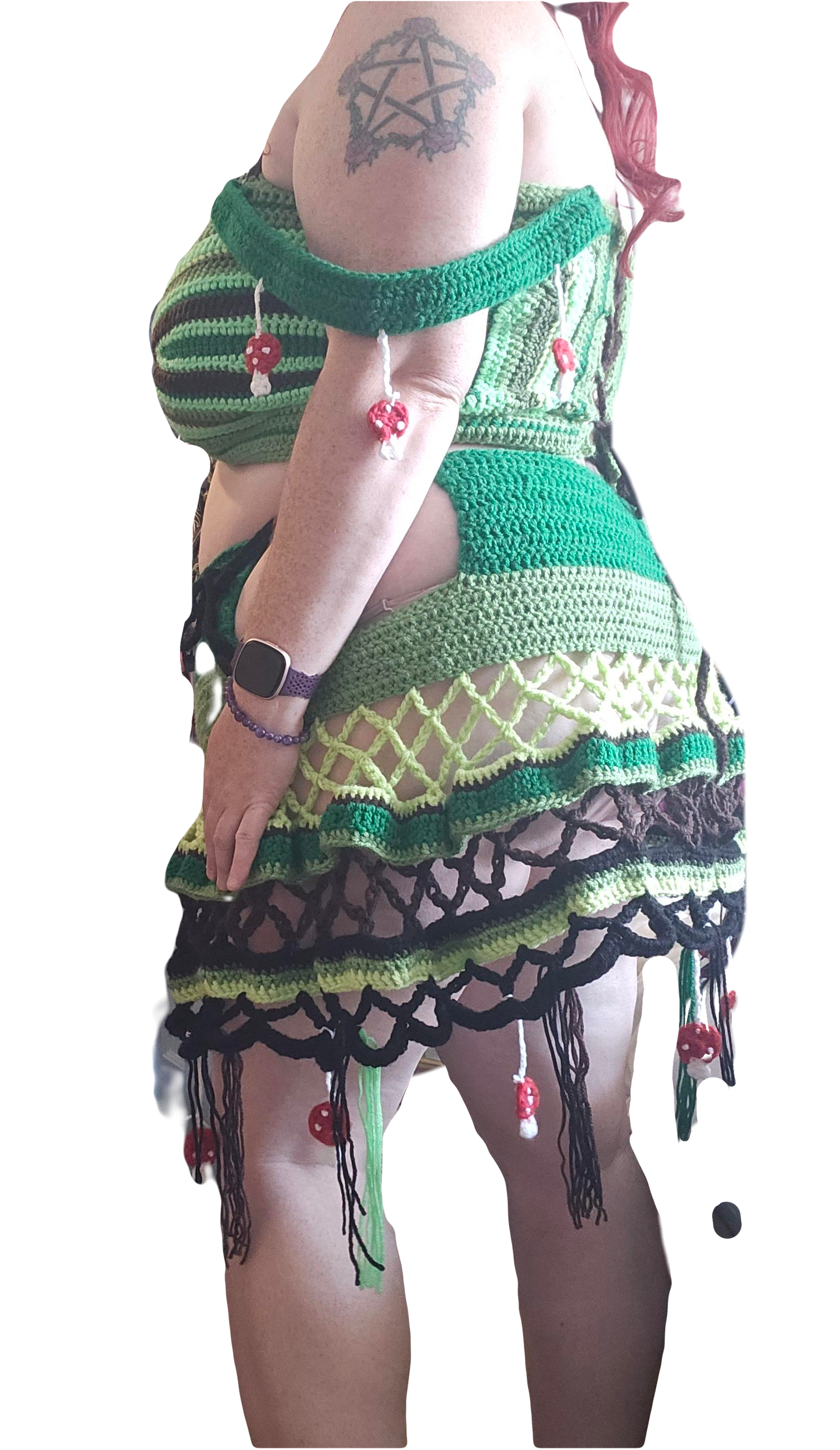 Christa’s Flower Fishnet Tiered Skirt - DIY Crochet Festival Fairycore Skirt PDF Pattern