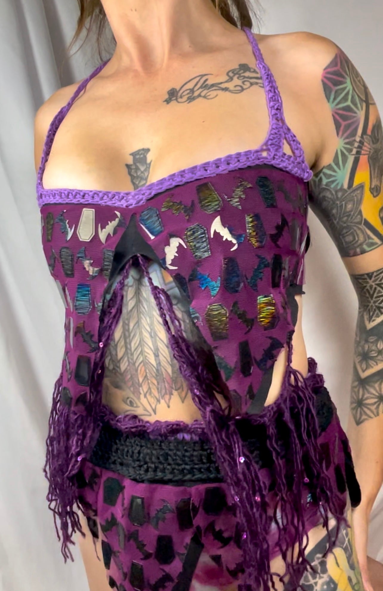 Grunge Fairy Outfit - Organic Crochet Ravewear Alternative Festival Set