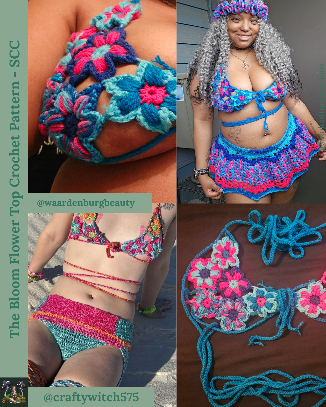 The Bloom Flower Top - DIY Crochet Festival Top PDF Pattern