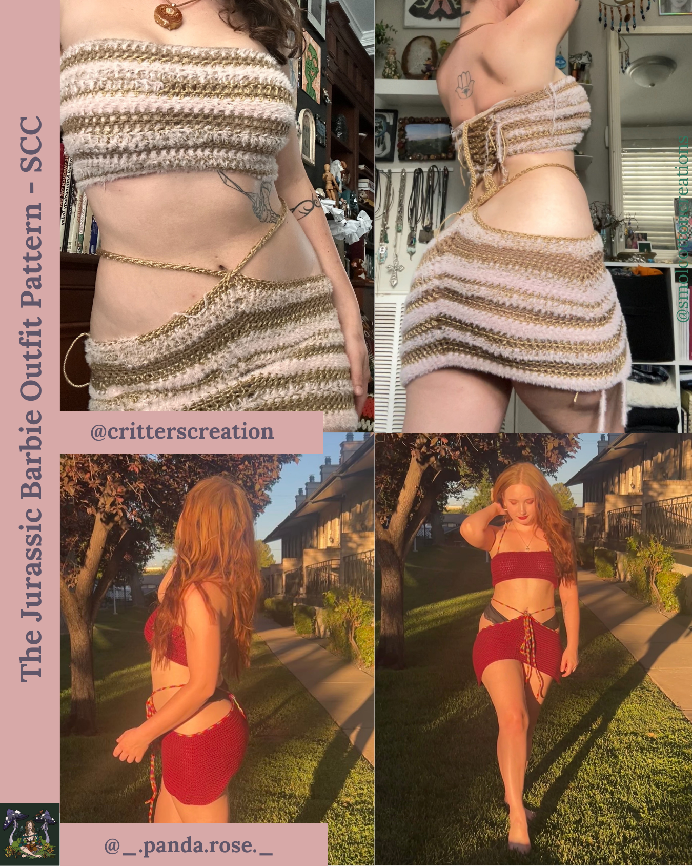 The Jurassic Barbie Skirt - DIY Crochet Festival Bottoms PDF Pattern