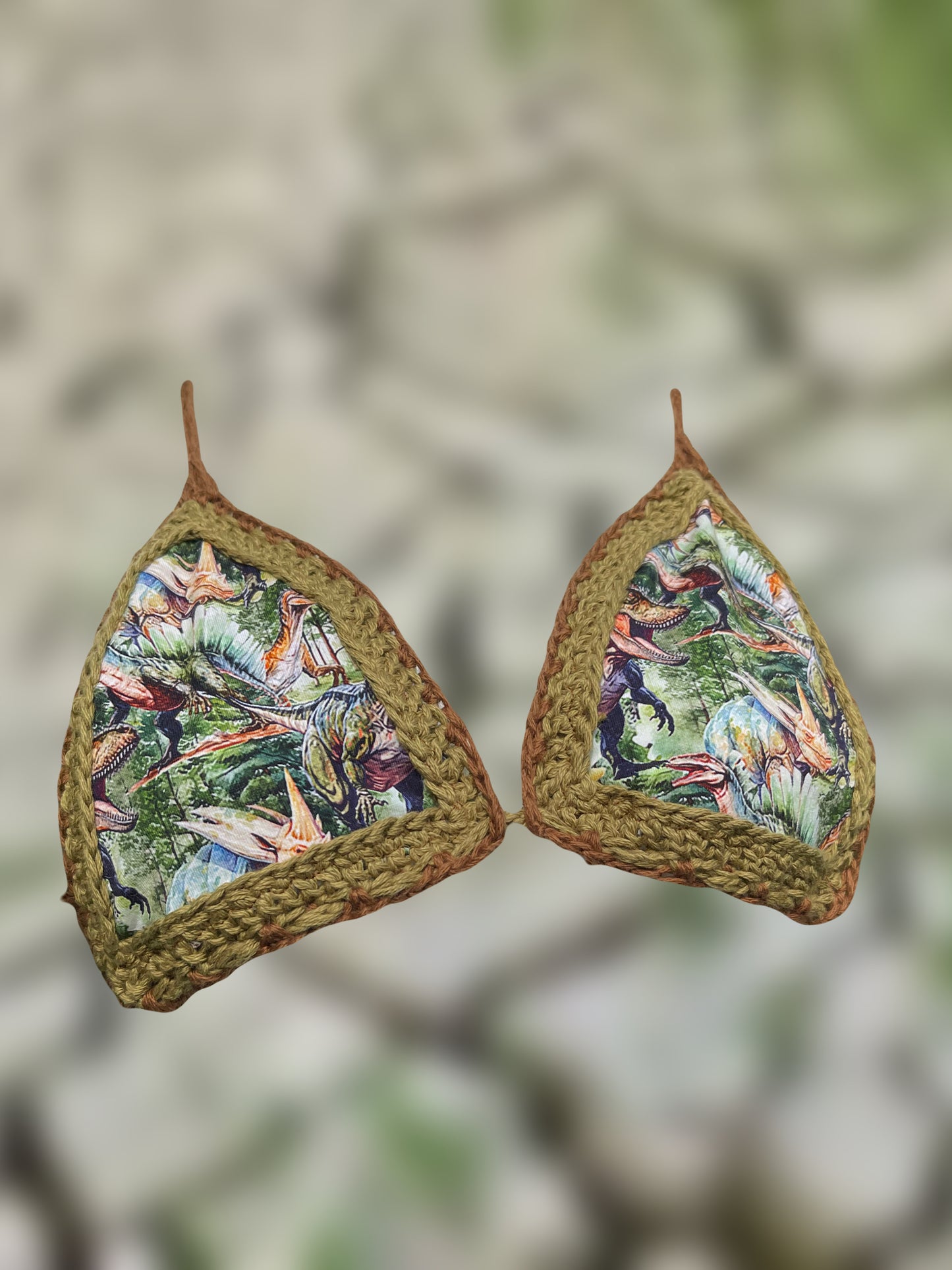 Jurassic Barbie Bikini Top (C-DD Cup)