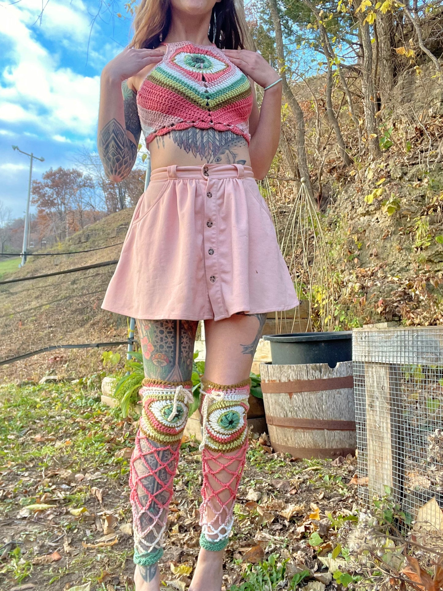 Bubblegum Faery Third Eye Leg Warmers