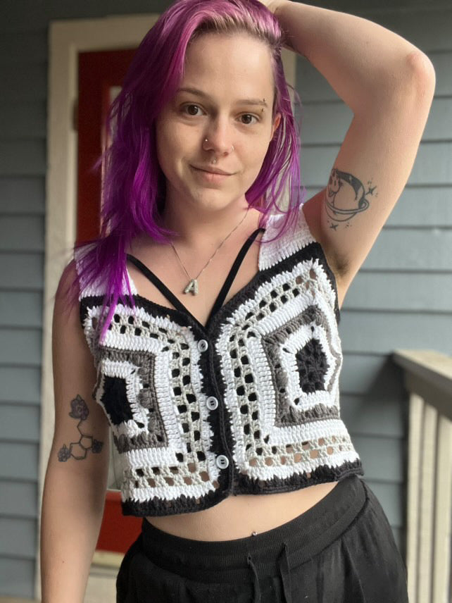 Psychedelic Rave Vest - DIY Crochet Unisex Festival Vest PDF Pattern