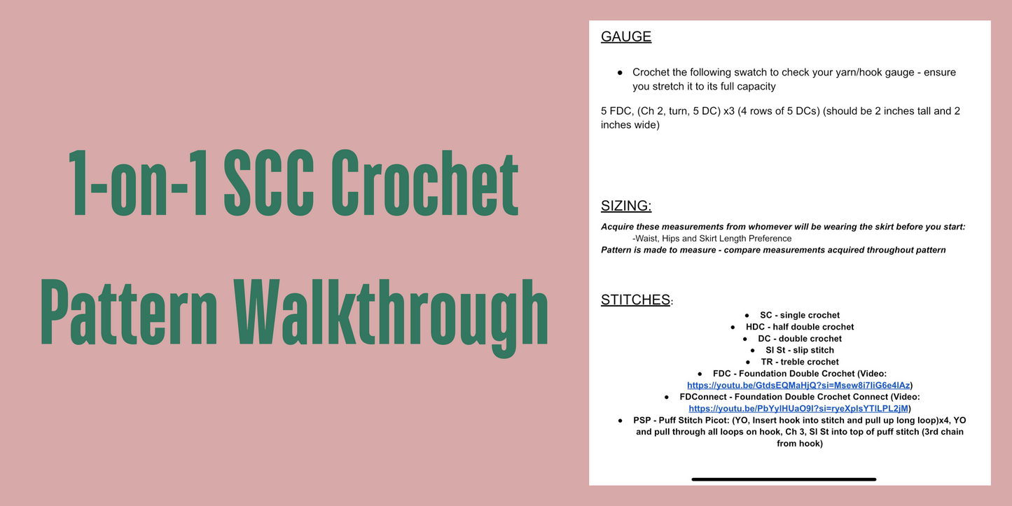 1 Hour SCC Crochet Pattern Walkthrough (zoom meeting)