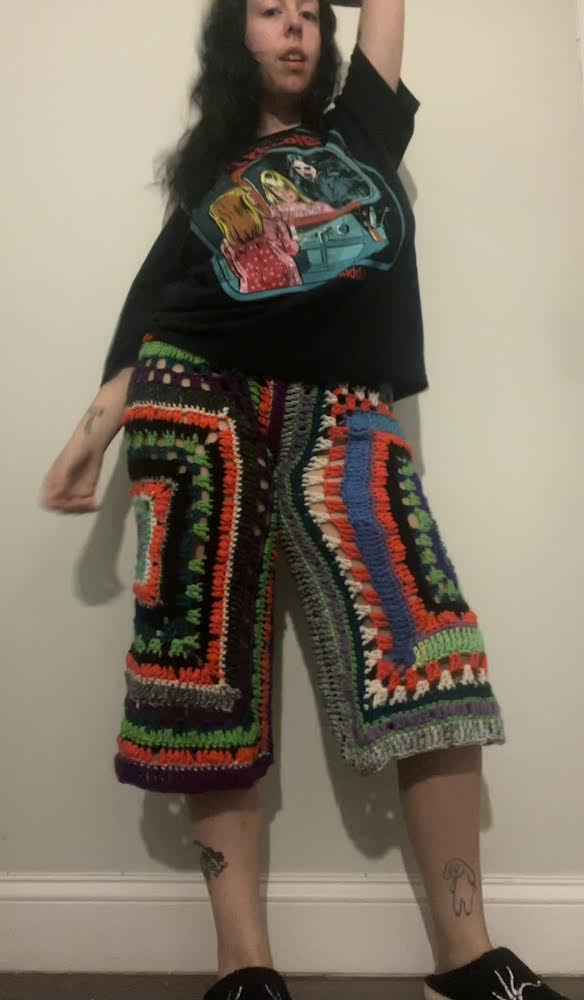 Psychedelic Rave Vest & Shorts - DIY Crochet Ravewear Unisex Festival Outfit PDF Pattern Set