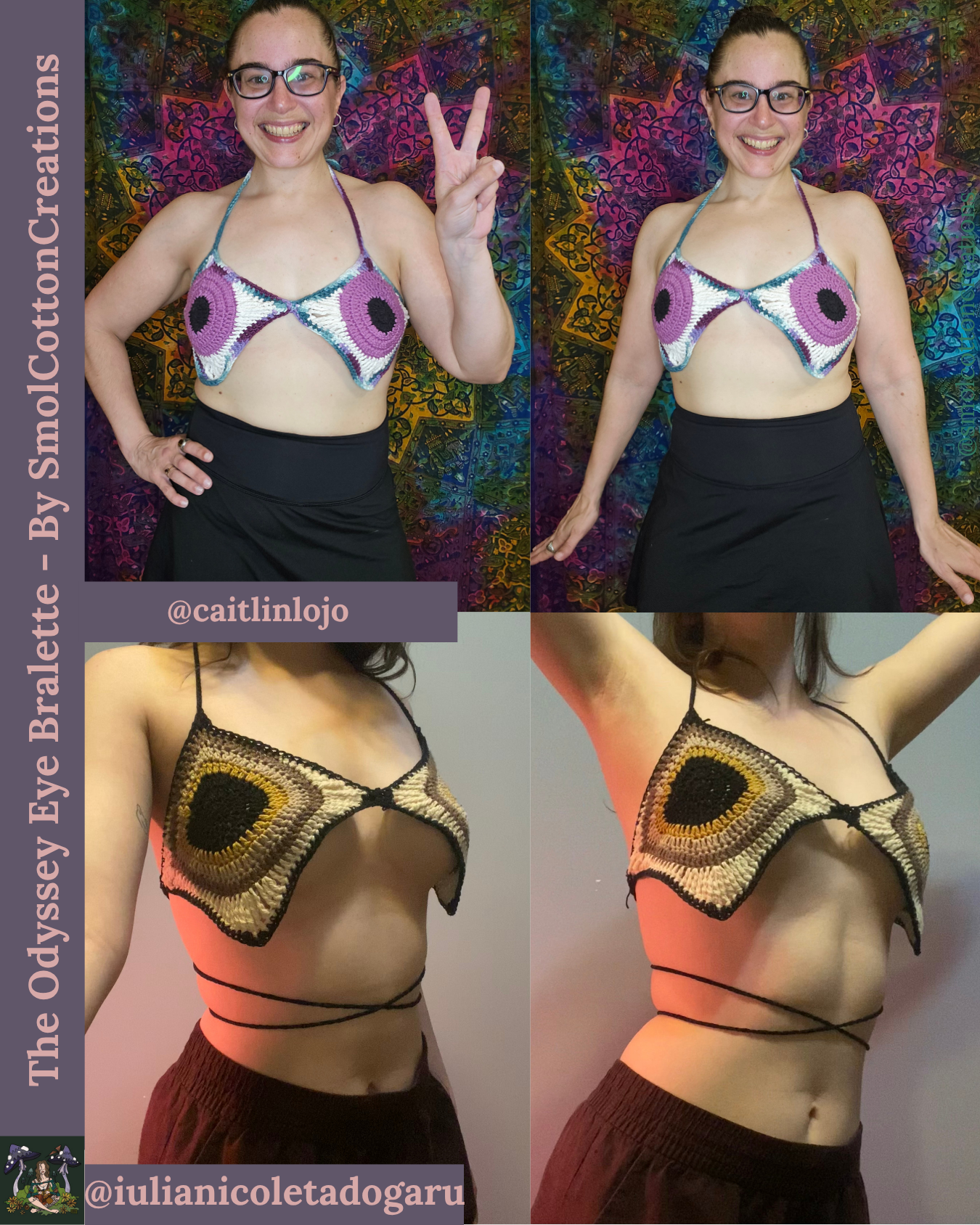 The Odyssey Eye Bralette - DIY Crochet Festival Top PDF and Video Pattern
