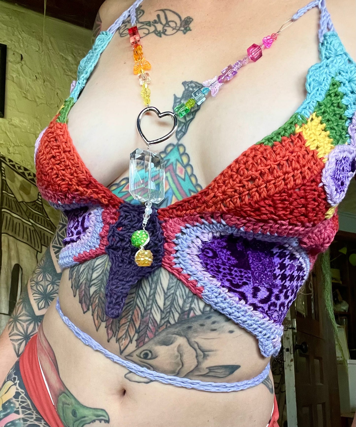 (Sm/M) Rainbow Fairy Butterfly Top