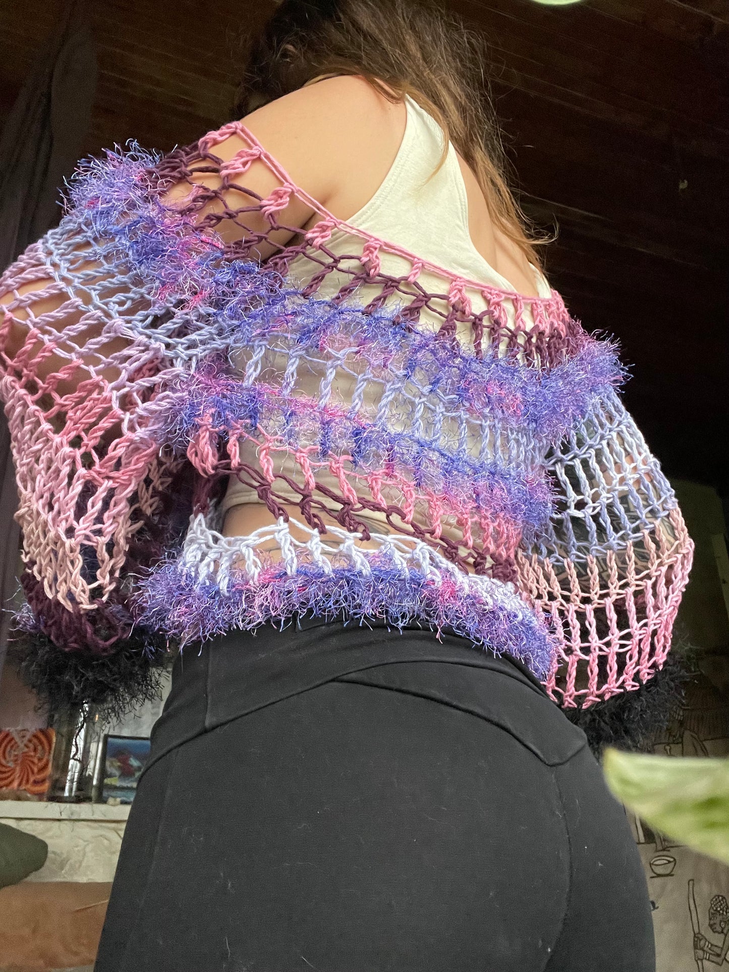 Xs-m Pastel Goth Cropped Sweater