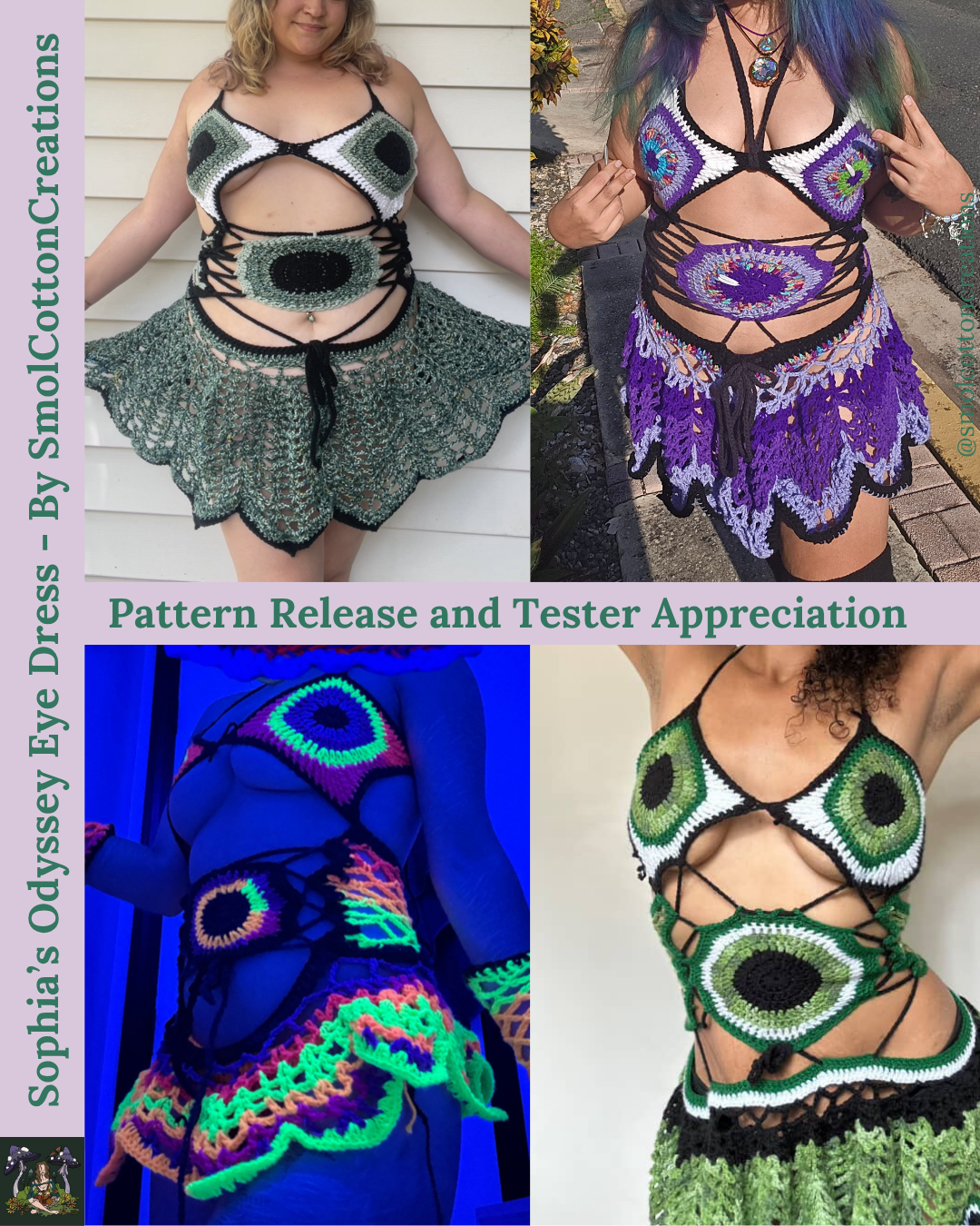 Sophia’s Odyssey Eye Dress - DIY Crochet Festival Dress PDF Pattern