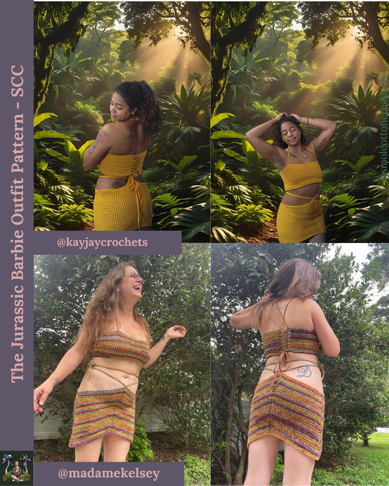 The Jurassic Barbie Skirt - DIY Crochet Festival Bottoms PDF Pattern