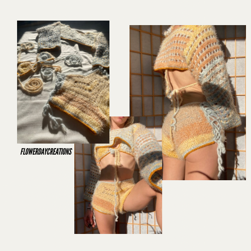 Desert Fairy Pattern Bundle (Bolero, Bralette & Shorts) - DIY Crochet Festival 3 Piece PDF Pattern Set