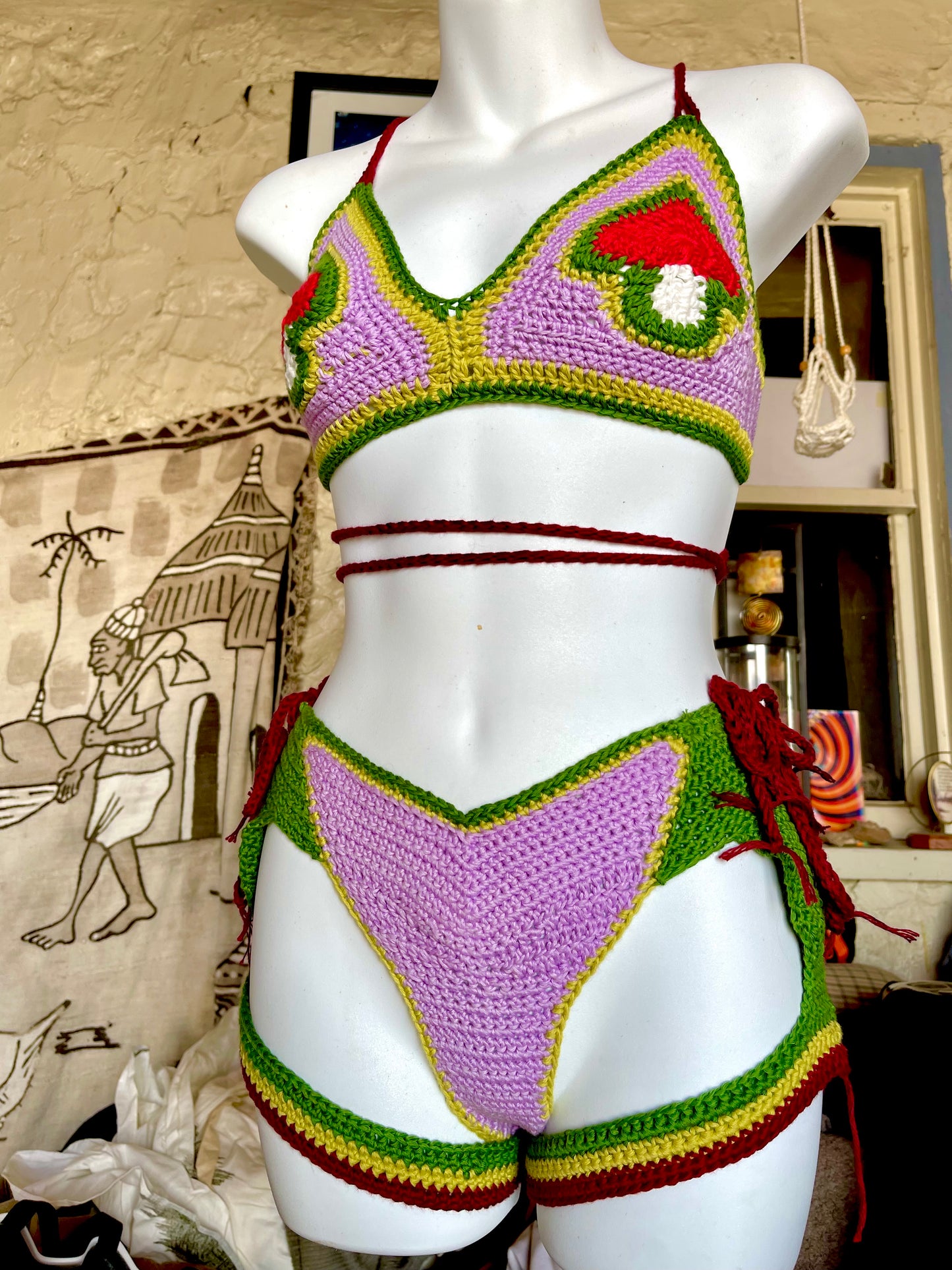 Pattern bundle: Mushroom Bambi 3 Piece Outfit (includes 5 different patterns) - DIY Crochet Festival Outfit 5 PDF Pattern Set