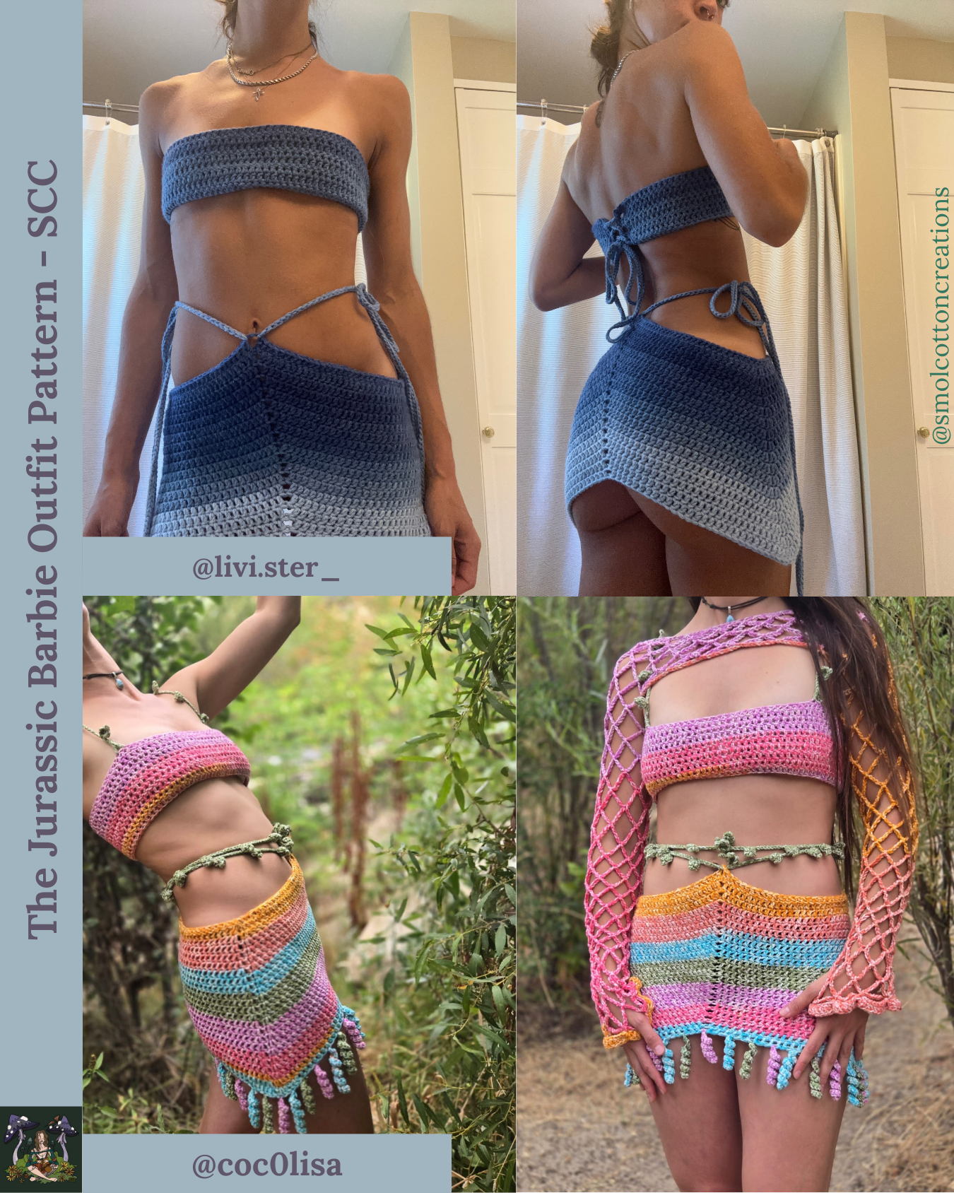 The Jurassic Barbie Skirt - DIY Crochet Festival Bottoms PDF Pattern