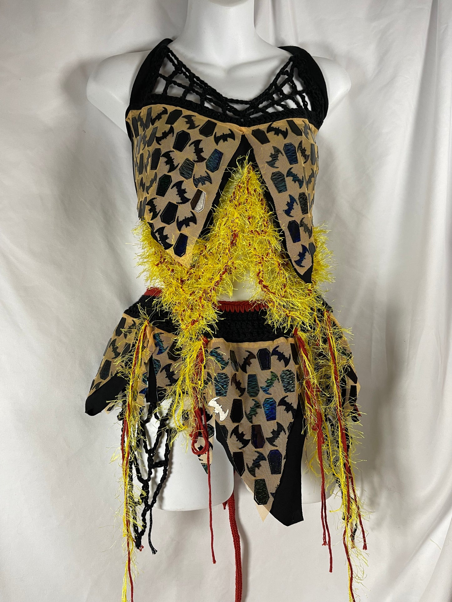 Grunge Fairy Outfit - Organic Crochet Ravewear Alternative Festival Set
