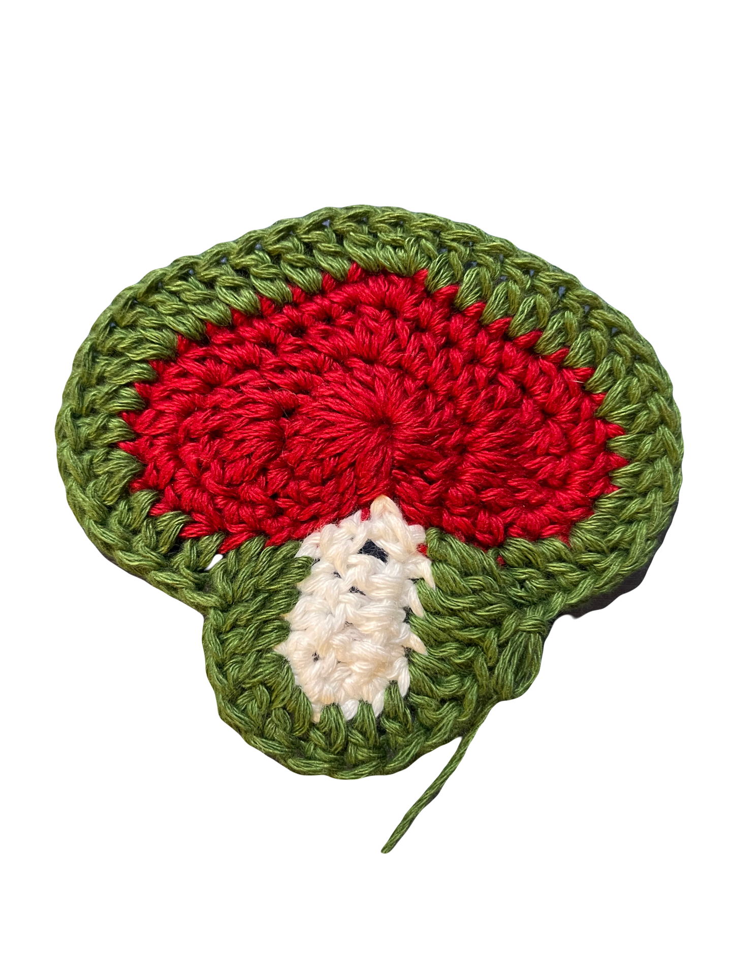 Mushroom With Outline Appliqué - DIY Crochet Mushroom Motif PDF and Video Pattern
